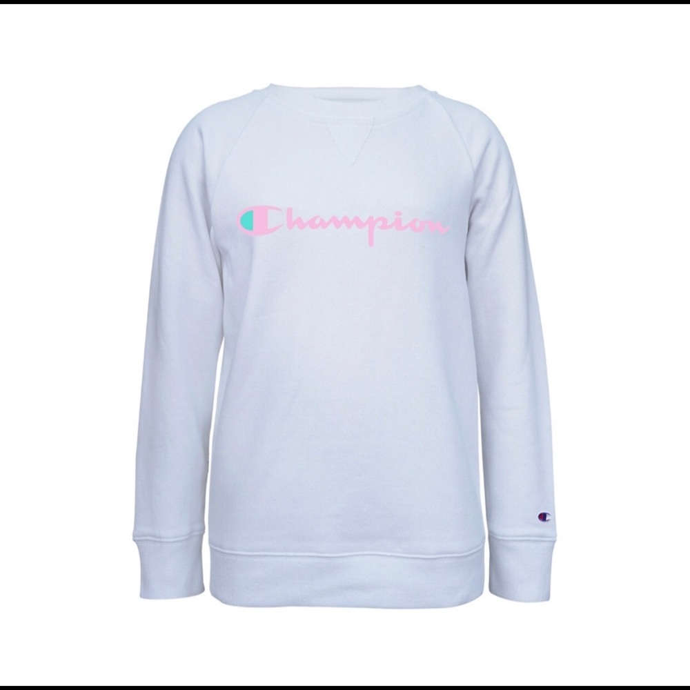 Girls Champion Tie Dye Script Fleece Pullover Sweatshirt